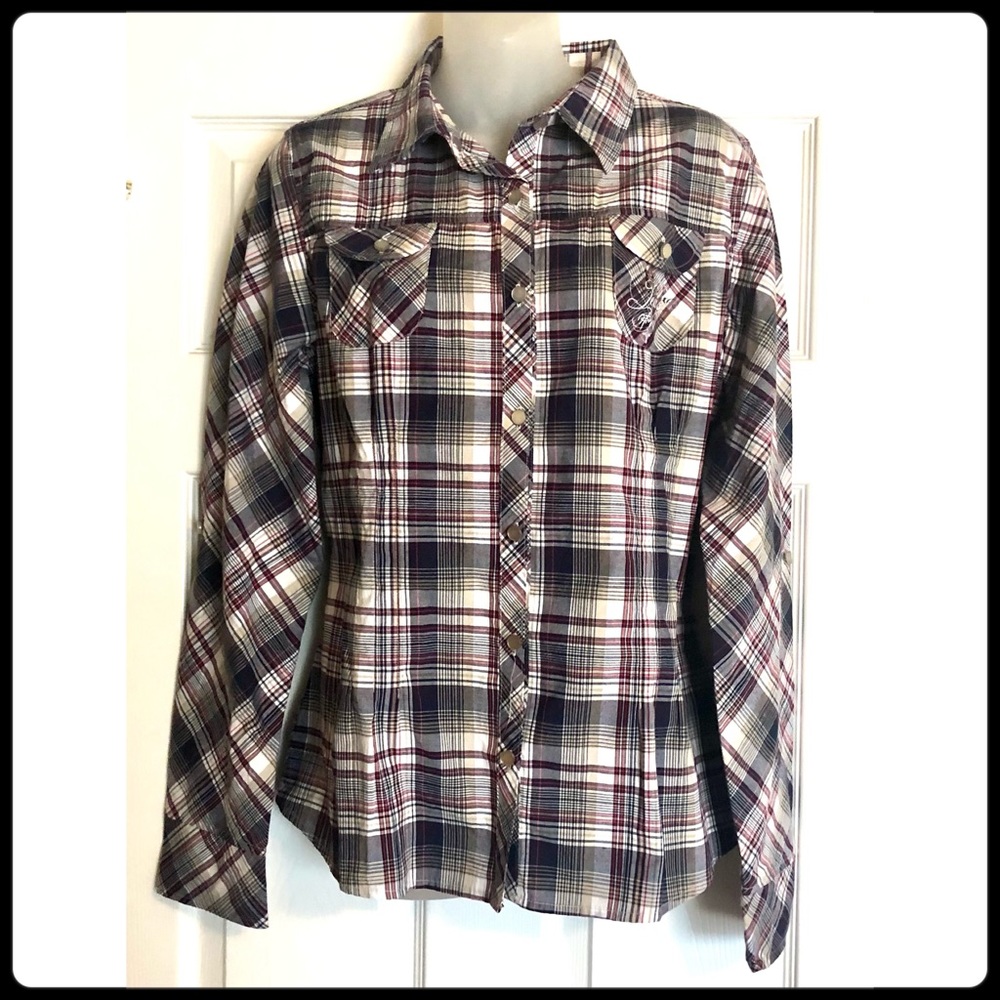 Not of this World Plaid Western Button Up Shirt